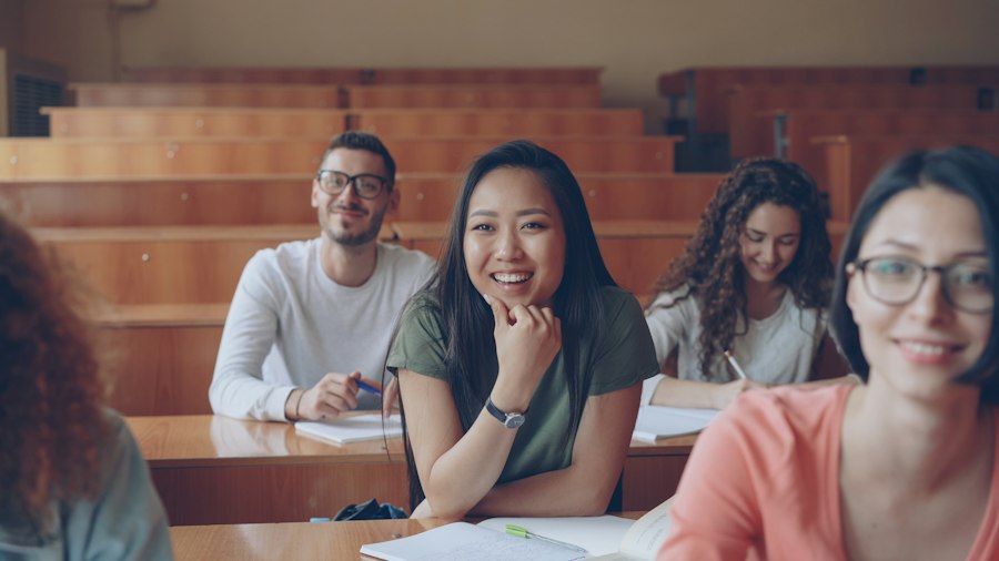 Students in class